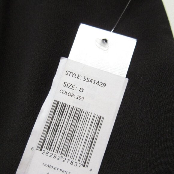 NWT Kay Unger Avery Ashlyn in Black Stretch Crepe Walk Through Maxi Jumpsuit 8 - Picture 9 of 12